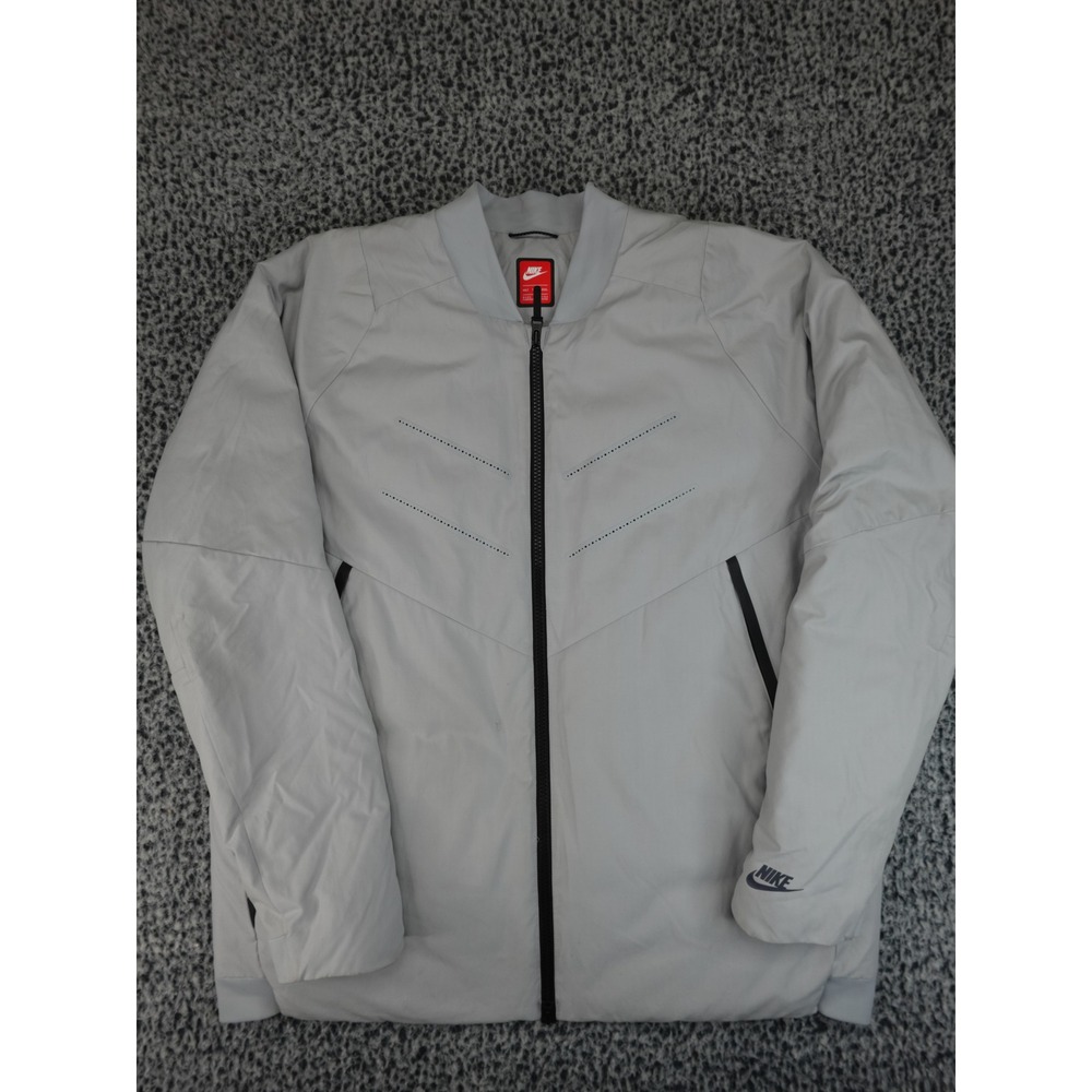 Nike Tech Pack Bomber Jacket Mens XXLT Gray Full Zip Tall Fit Sportswear